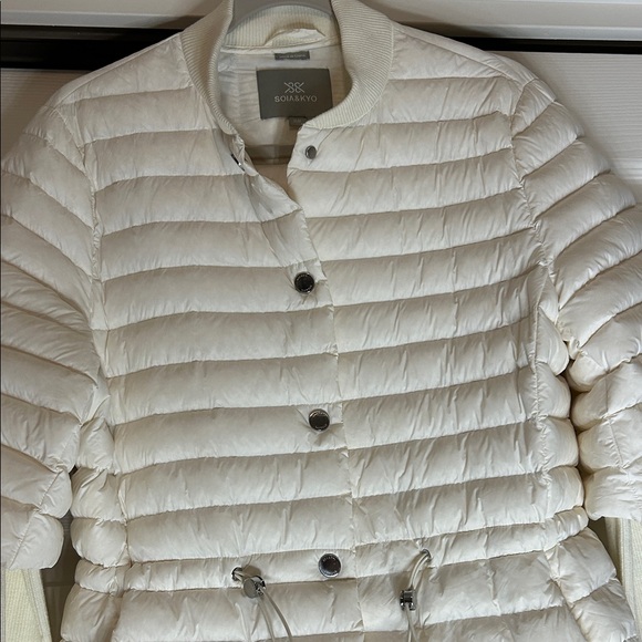 Skye Soia & Kyo Cream Half Sleeve Coat Size Medium - Picture 3 of 12